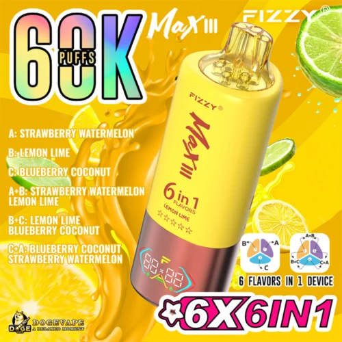 Fizzy Max III 60000 Puffs Six Flavors Extraordinary Experience