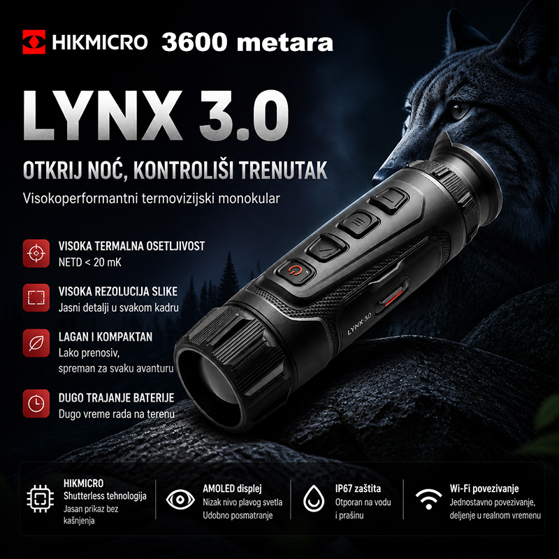 [Specijalna ponuda] Hikmicro LYNX 3.0 serija termovizijskih monokulara