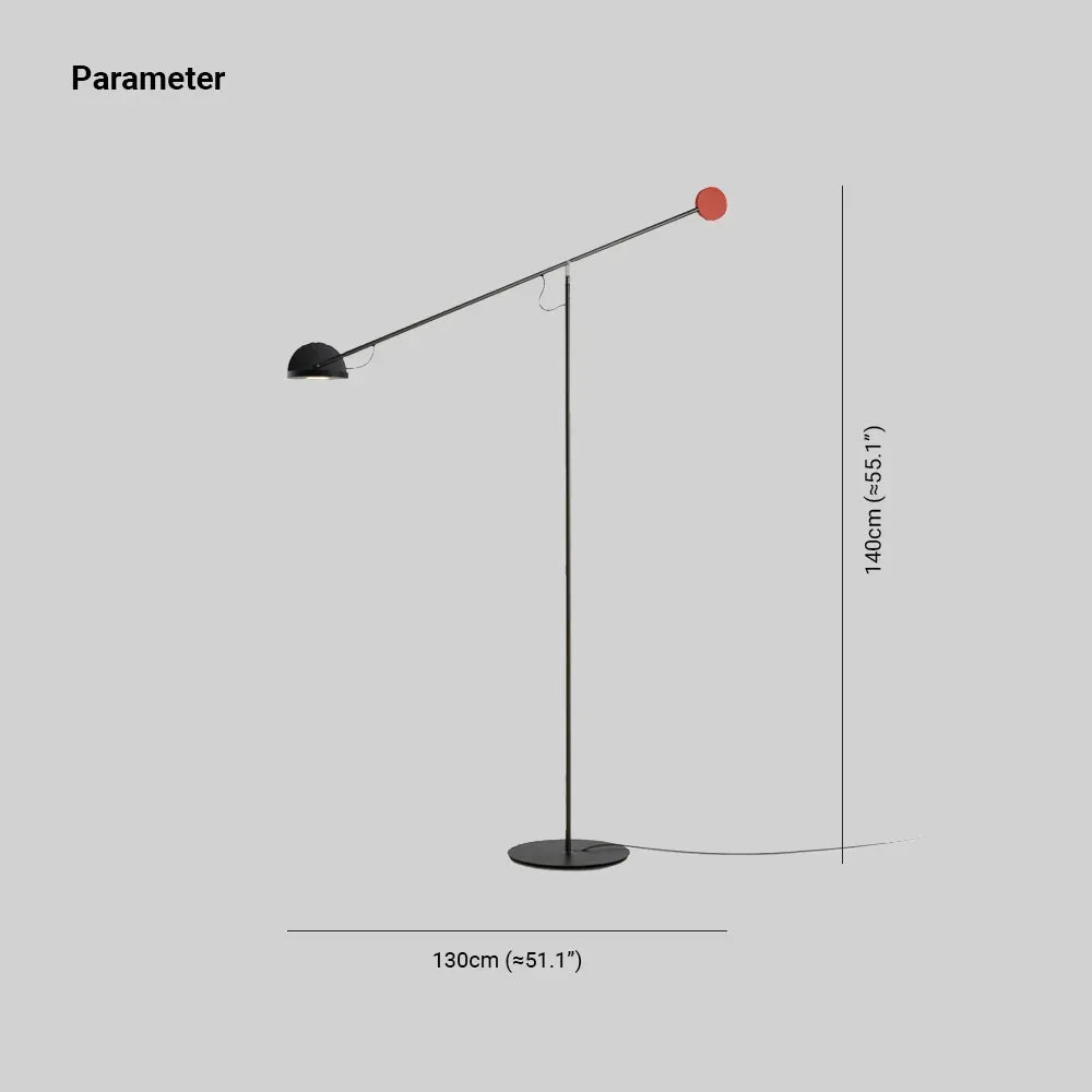 Minimalist Metal Linear Study Room Floor Lamp Black