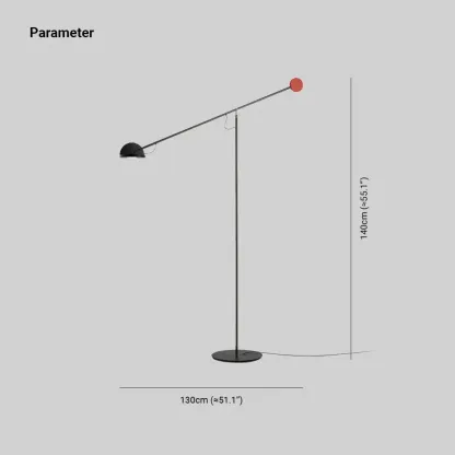 Minimalist Metal Linear Study Room Floor Lamp Black