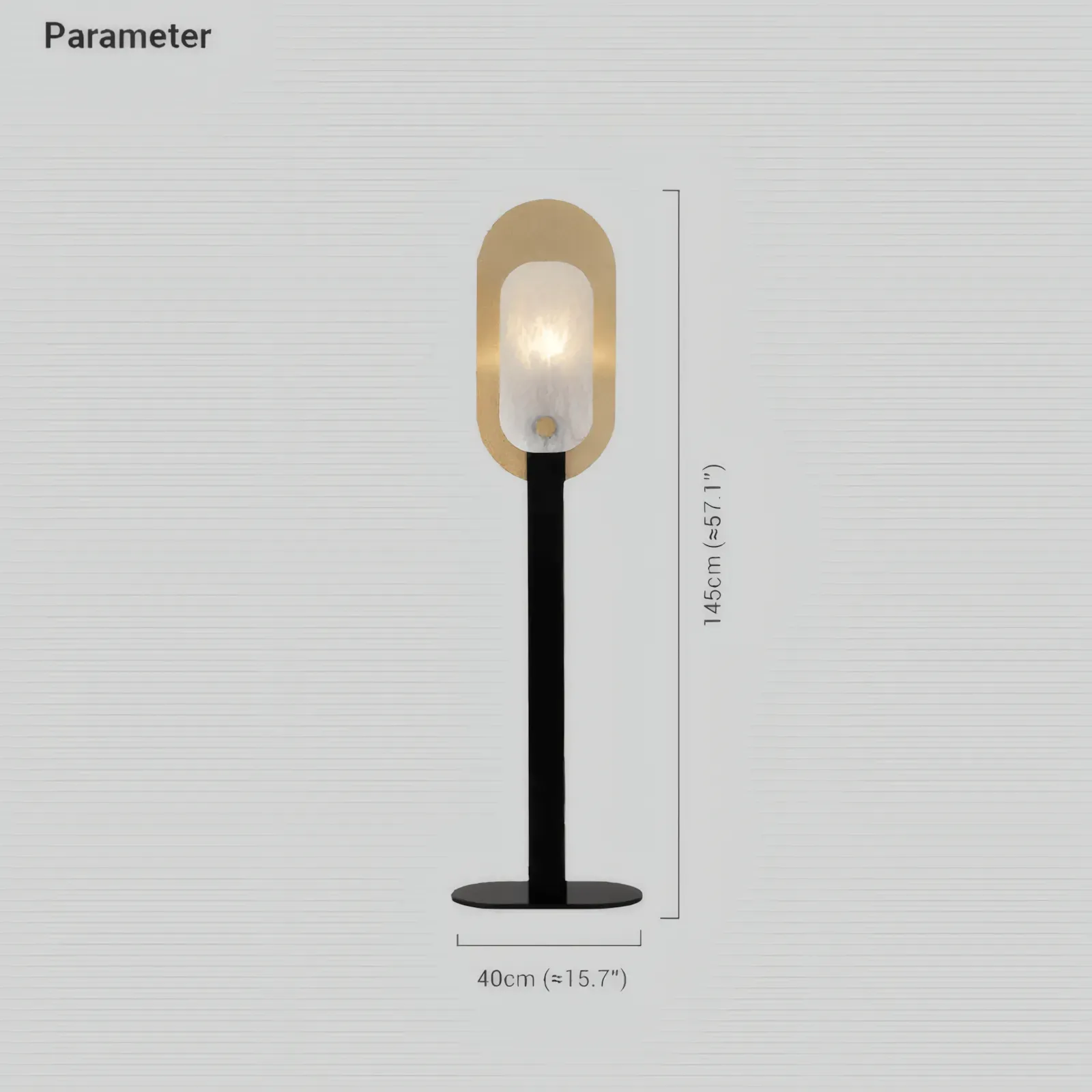 Modern Metal Marble Schistose Black Floor Lamp Living Room