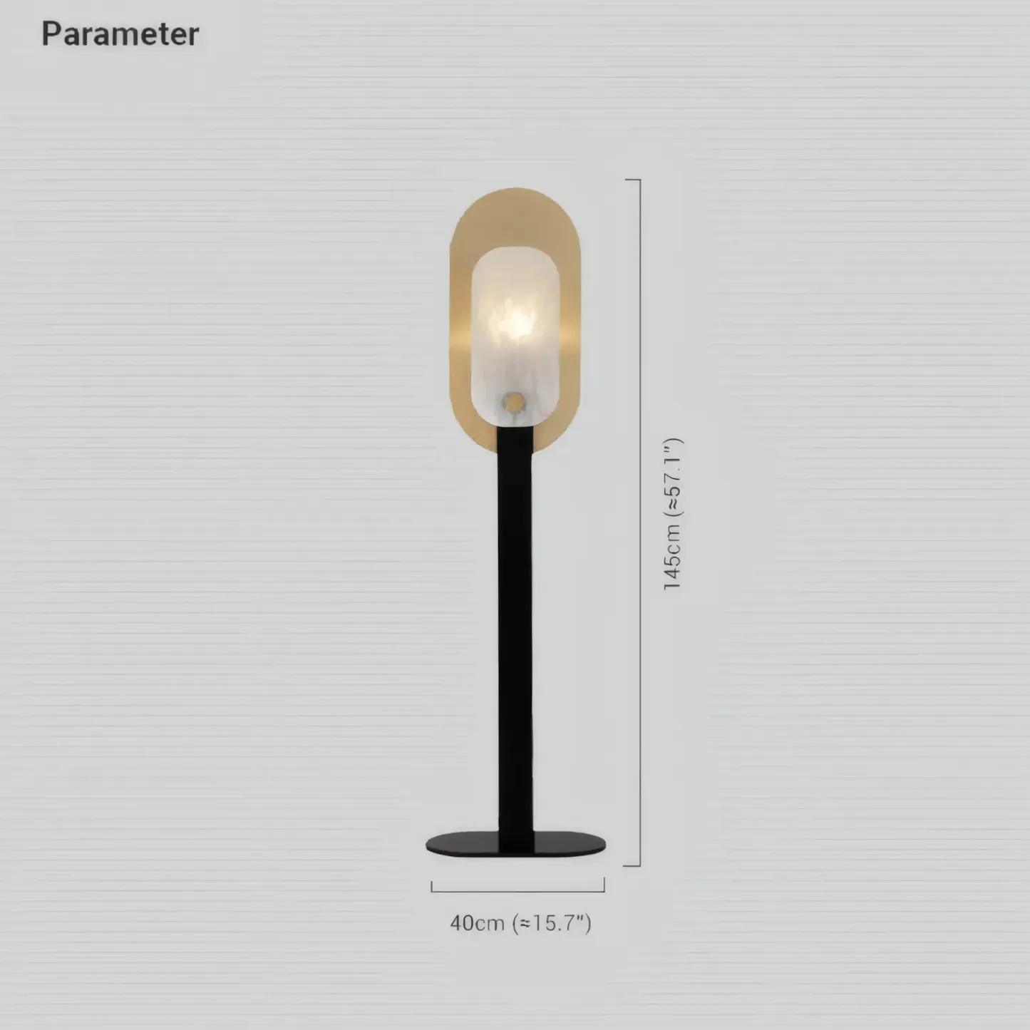 Modern Metal Marble Schistose Black Floor Lamp Living Room