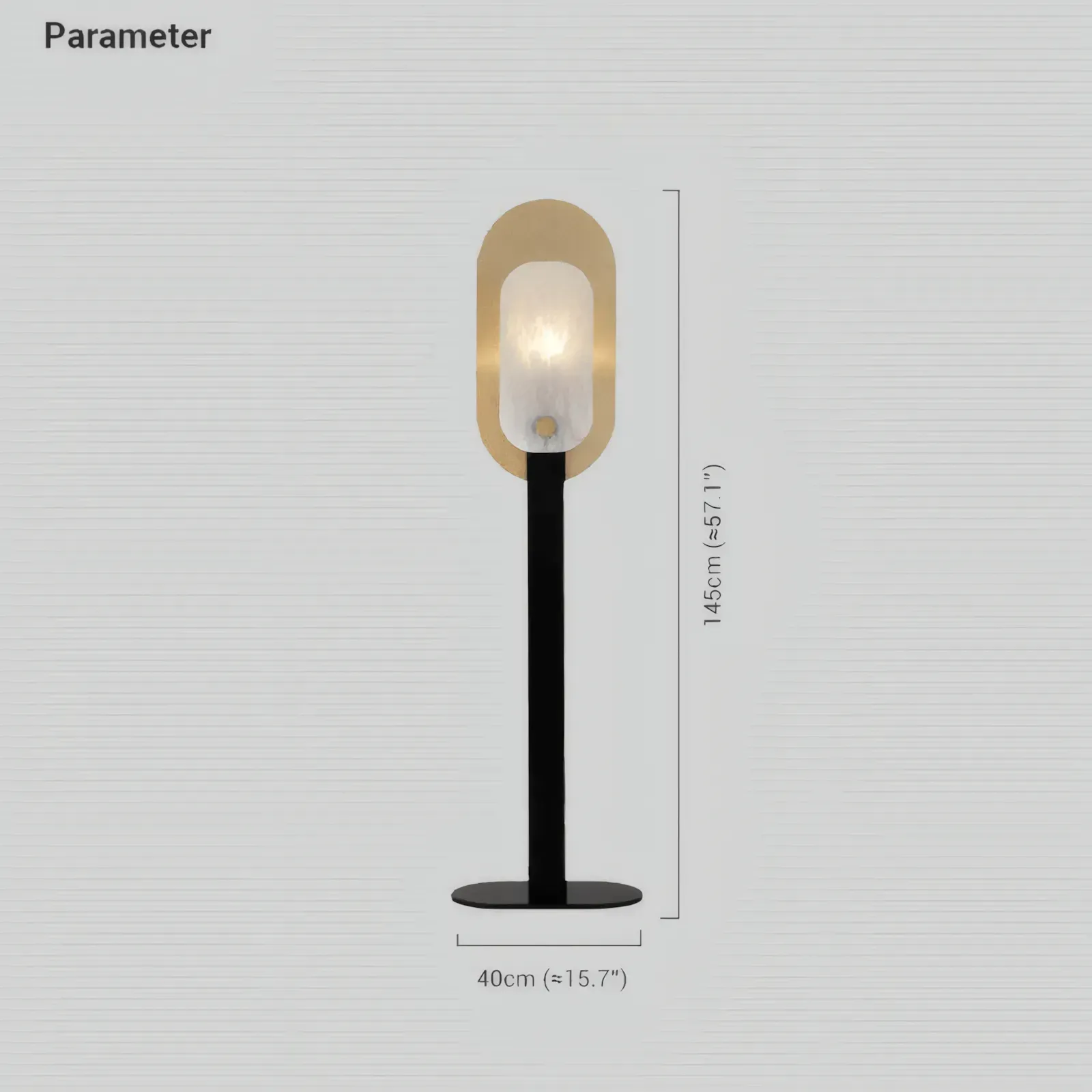 Modern Metal Marble Schistose Black Floor Lamp Living Room