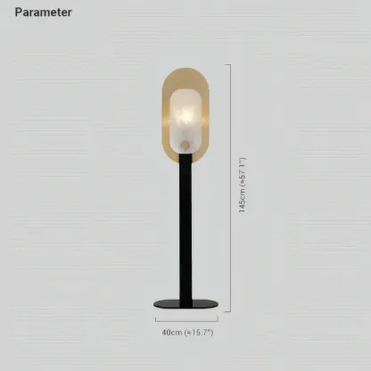 Modern Metal Marble Schistose Black Floor Lamp Living Room