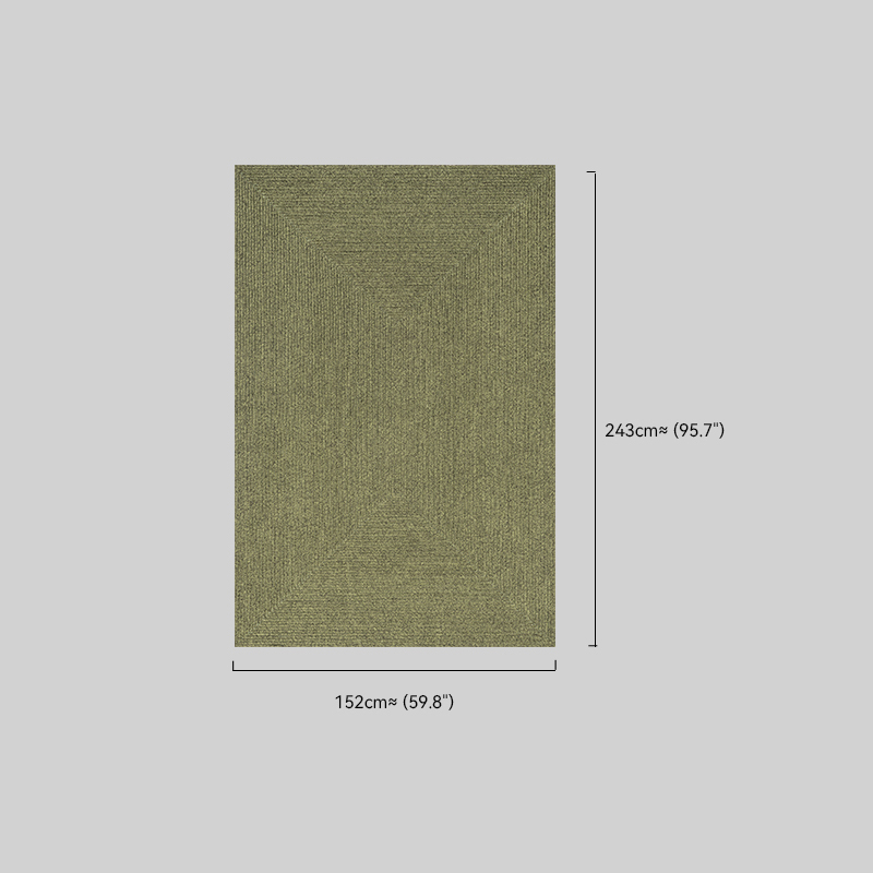 Hand Braided Riofu Polypropylene Green Rug Bedroom