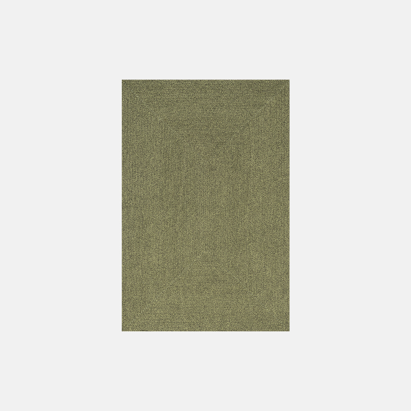 Hand Braided Riofu Polypropylene Green Rug Bedroom