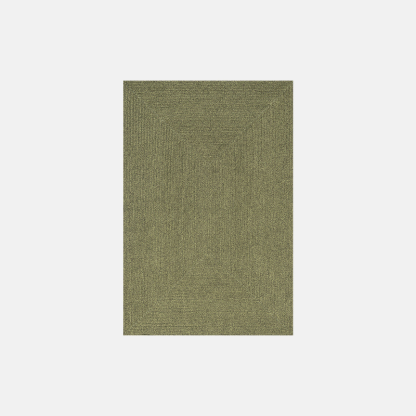 Hand Braided Riofu Polypropylene Green Rug Bedroom