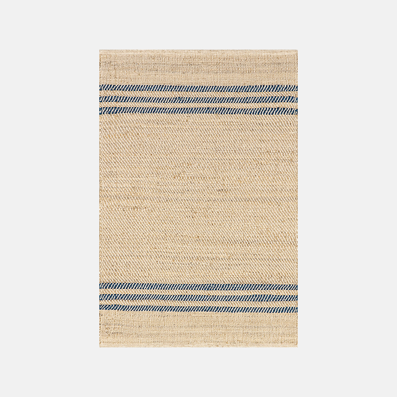 Meadow Striped Riofu Jute Natural Rug Bedroom