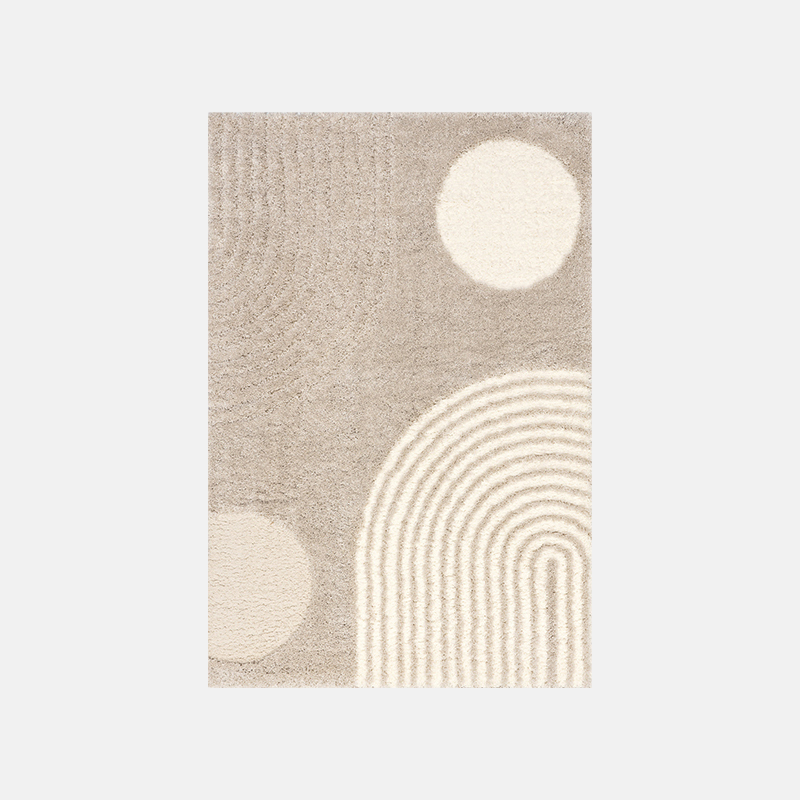 Maren Hazy Riofu Polyester Light Brown Rug Bedroom | Riofu
