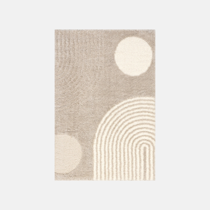 Maren Hazy Riofu Polyester Light Brown Rug Bedroom