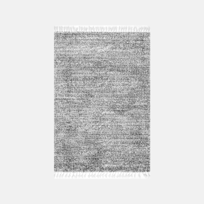 Tassels Riofu Polypropylene Grey Rug Bedroom
