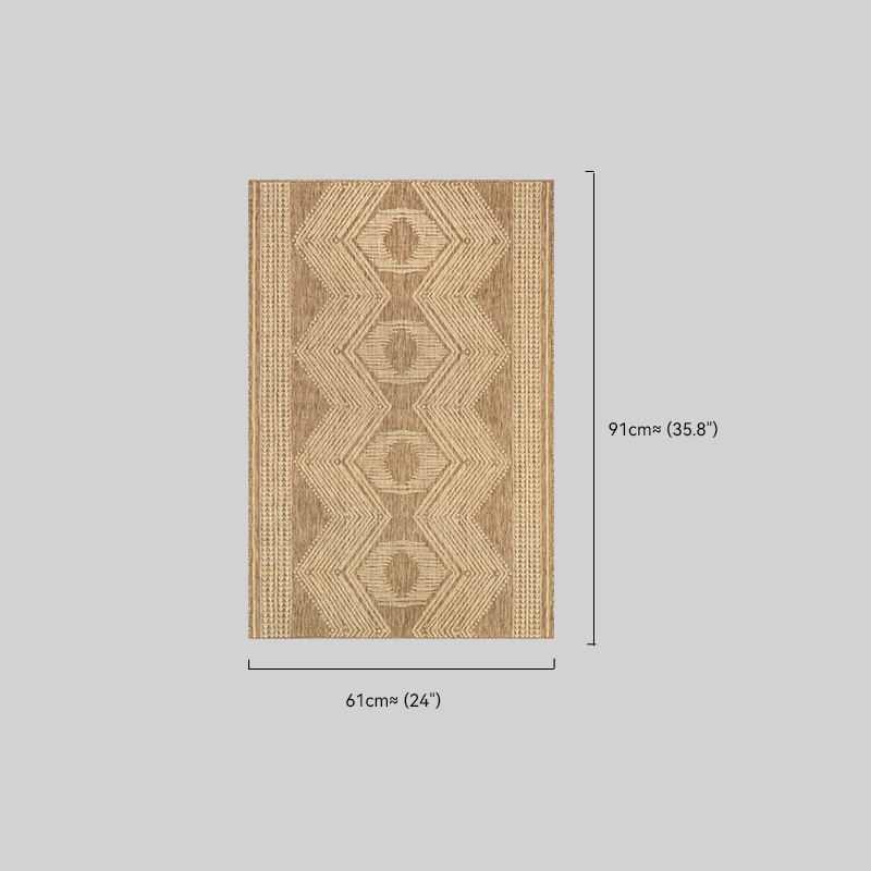 Iris Totem Riofu Polypropylene Light Brown Rug Bedroom