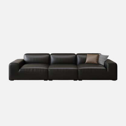 Modern Riofu Black Nappa Sofa Living Room