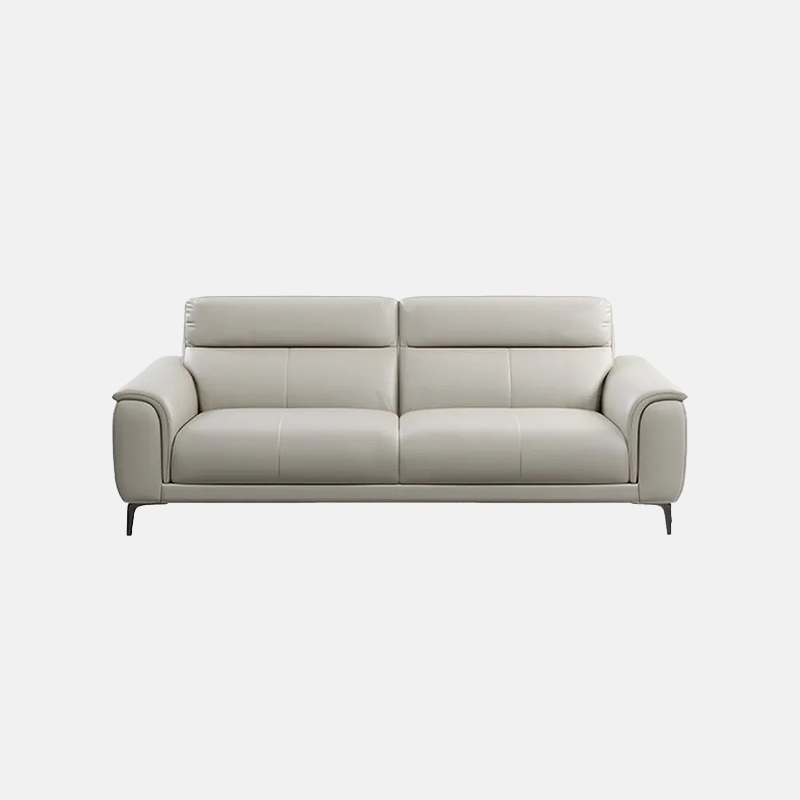 Modern Grey Microfiber Leather Sofa Living Room