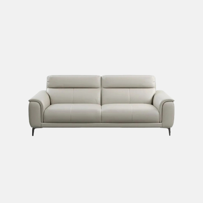 Modern Grey Microfiber Leather Sofa Living Room
