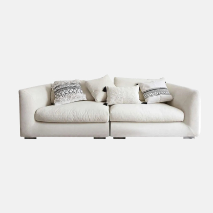 Modern White Flannel Sofa Living Room