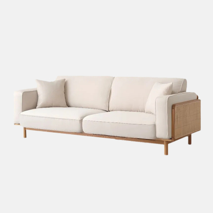 Nordic Cotton Cream White Sofa Living Room