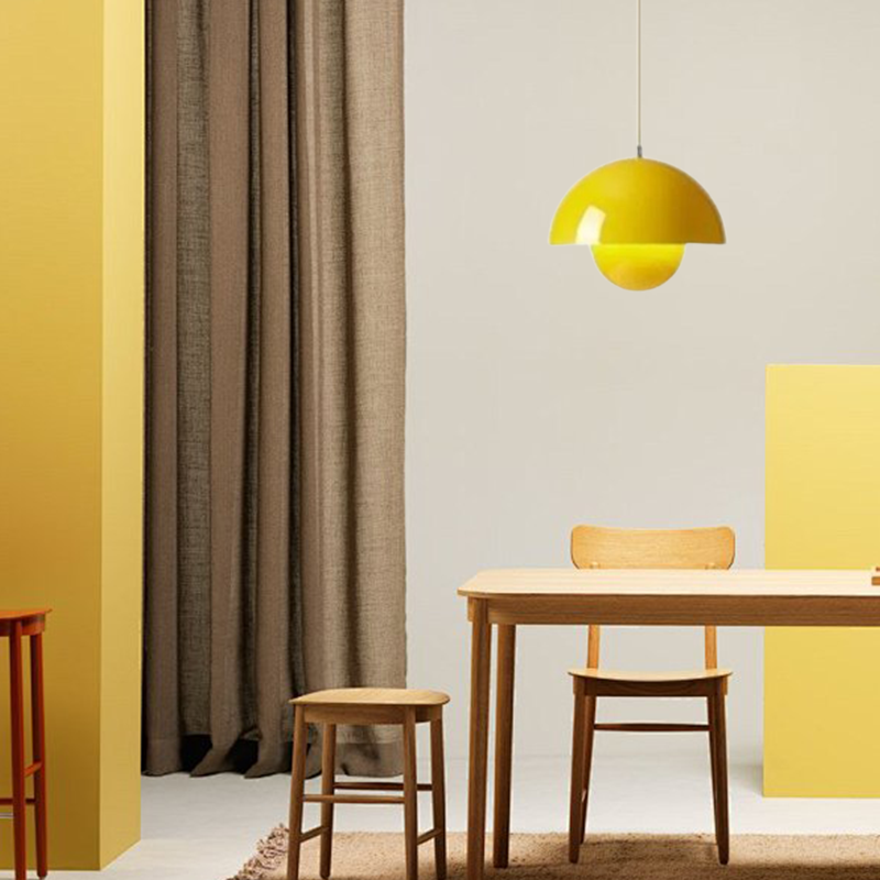 Morandi Colorful Metal Art Deco Pendant Light Metal Bedroom