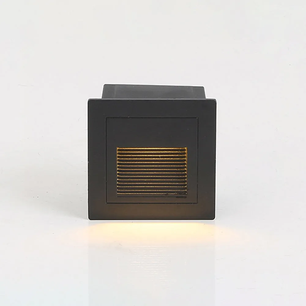 Modern Glass Square Black Outdoor Lamp Garden