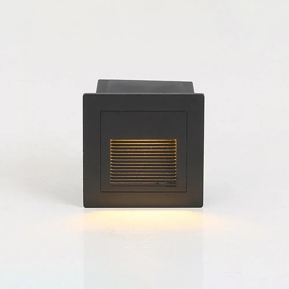Modern Glass Square Black Outdoor Lamp Garden