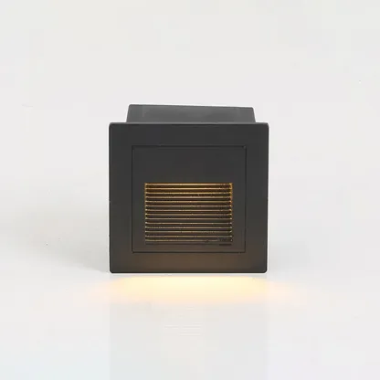 Modern Glass Square Black Outdoor Lamp Garden