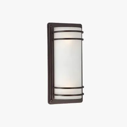 Industrial Bronze Opal Outdoor Wall Light