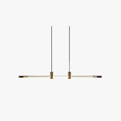 Modern Metal Acrylic Brown Red Linear Pendant Light