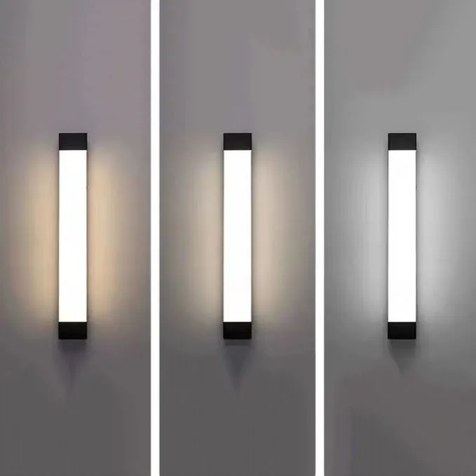 Modern Acrylic Rectangular Black Wall Lamp