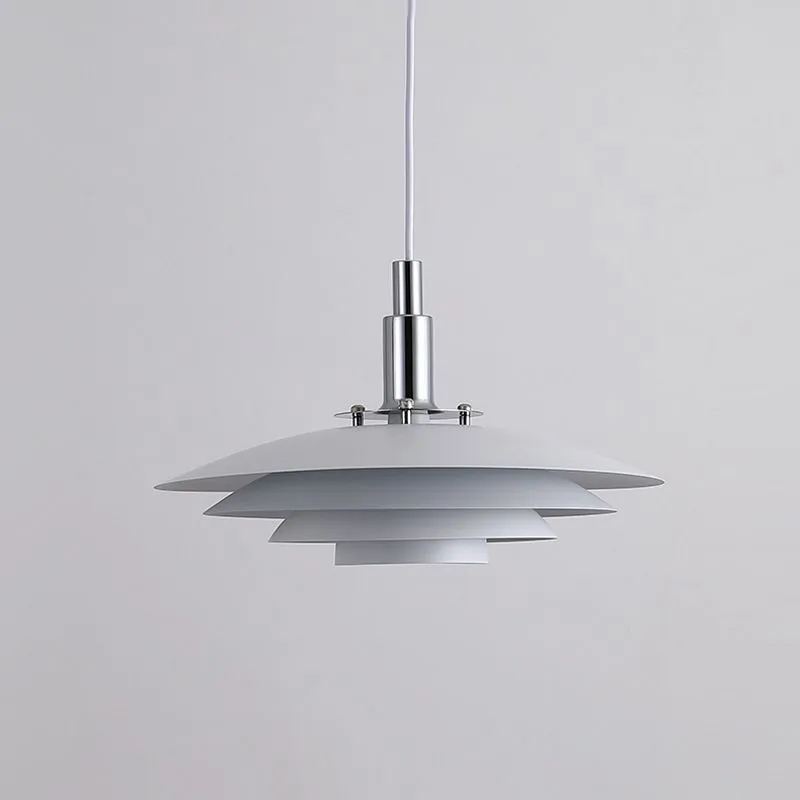 Nordic Contemporary Minimalist Shaped Metal Pendant Light Black/White