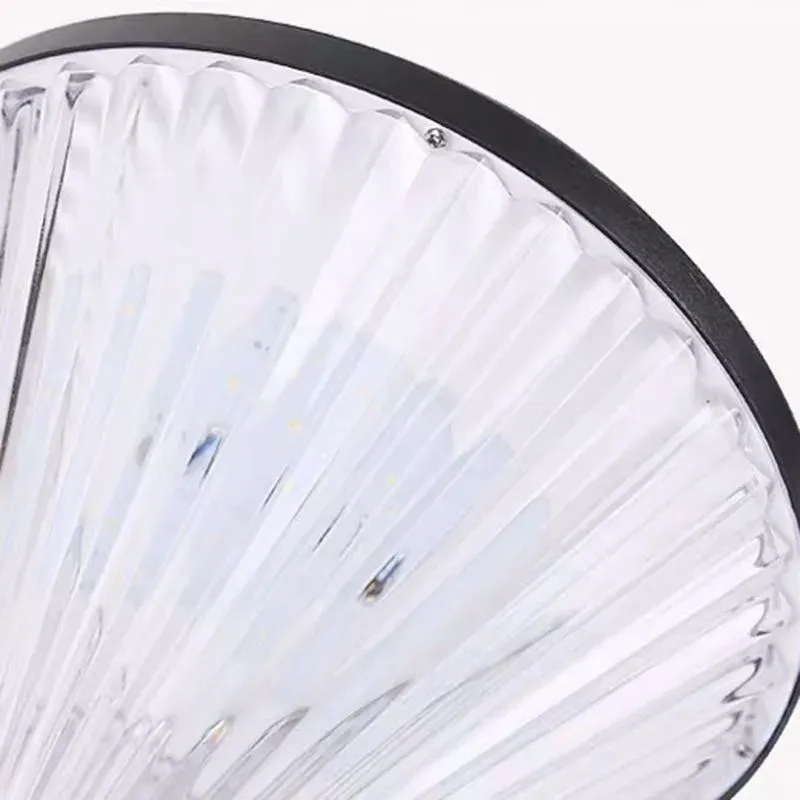 Modern Metal Acrylic Diamond Black Outdoor Pillar Light