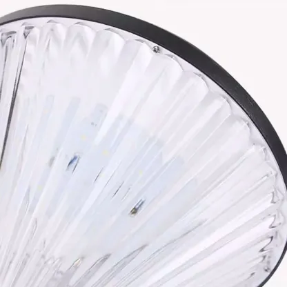 Modern Metal Acrylic Diamond Black Outdoor Pillar Light