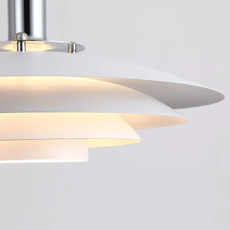 Nordic Contemporary Minimalist Shaped Metal Pendant Light Black/White