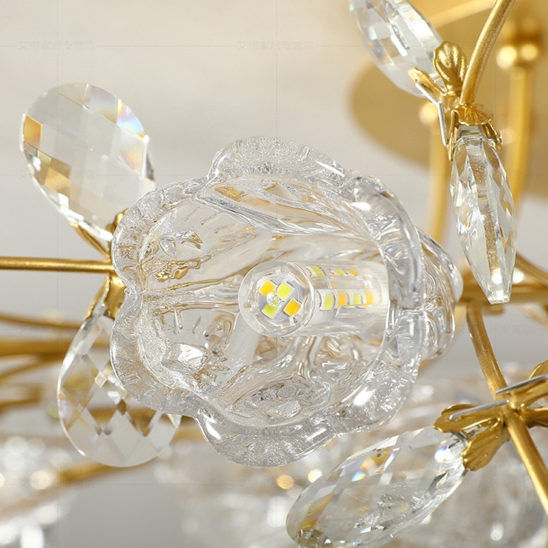 Royal Dendritic Ceiling Light Gold Glass Riofu 