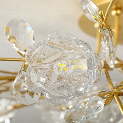 Royal Dendritic Ceiling Light Gold Glass Riofu 