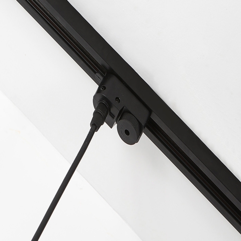 Minimalist Straight Pendant Light Black Metal Riofu 
