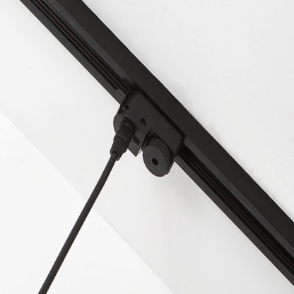 Minimalist Straight Pendant Light Black Metal Riofu 