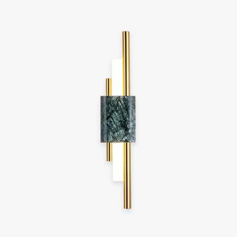 Nordic Metal Cylindrical Bedroom Wall Lamp, Gold/Green/White