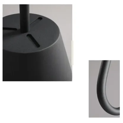 Modern Metal Fabric Hooded Black Floor Lamp Bedroom