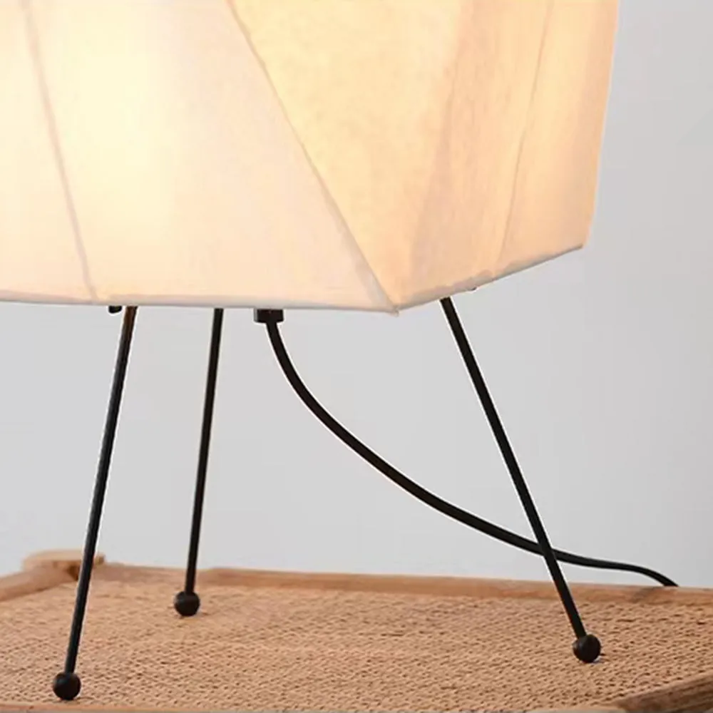 Japanese Style Metal Paper Irregular White Floor Lamp Living Room