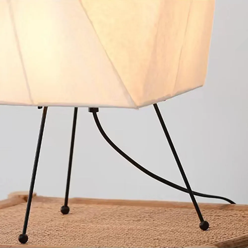 Japanese Style Metal Paper Irregular White Floor Lamp Living Room