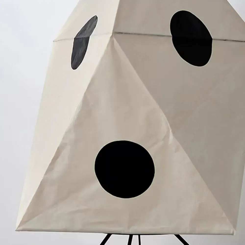 Japanese Style Metal Paper Irregular White Floor Lamp Living Room