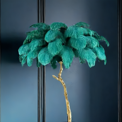 Art Deco Feather Dendritic Living Room Floor Lamp 10 Color