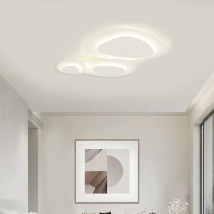 Modern Uneven Ceiling Light White Metal Riofu 