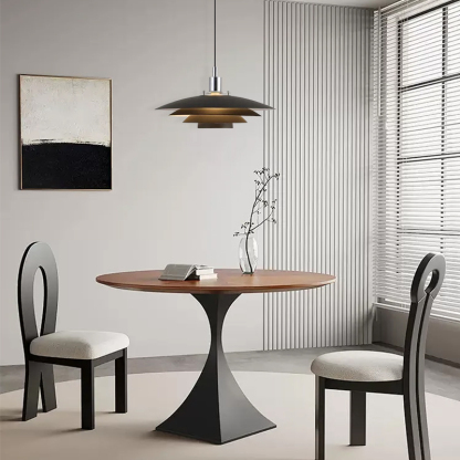 Nordic Stacked Shaped Pendant Light Black White Metal Riofu 