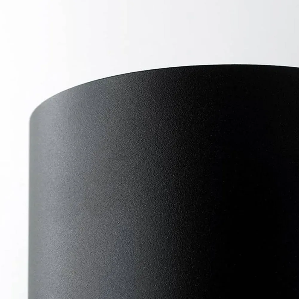Modern Metal Cylindrical Black Wall Lamp Outdoor