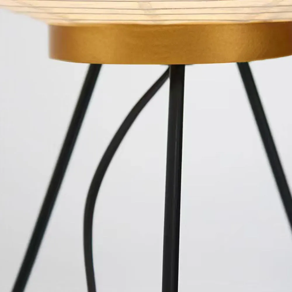 Japanese Style Metal Paper Lantern White Floor Lamp Bedroom