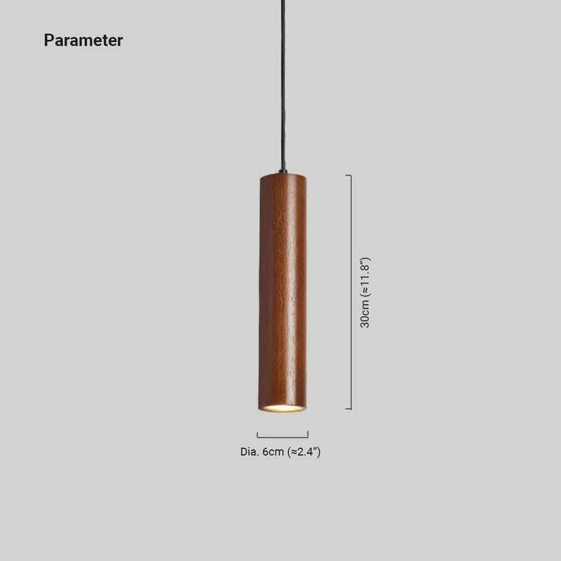 Minimalist Riofu Wooden Acrylic Brown Yellow Pendant Light Dining Room