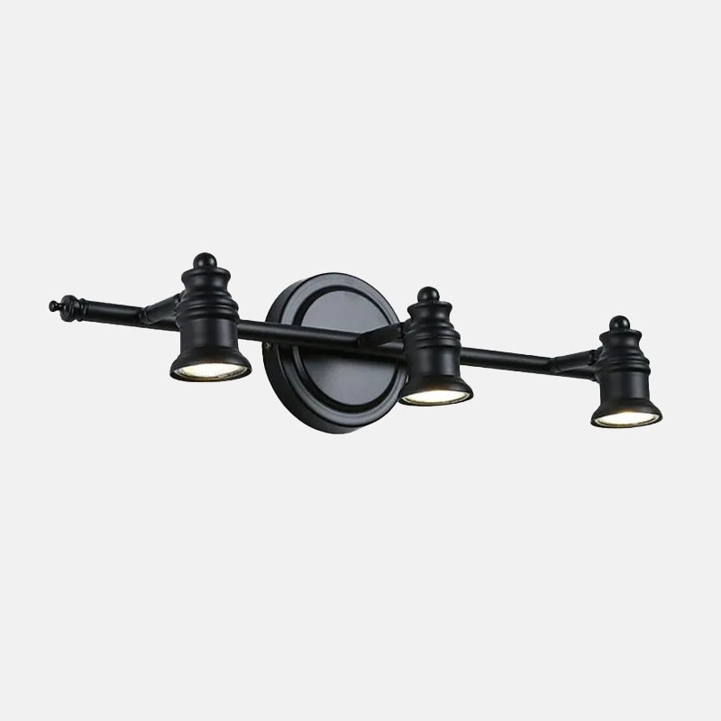 Modern Riofu Metal Linear Black Wall Lamp Bathroom 