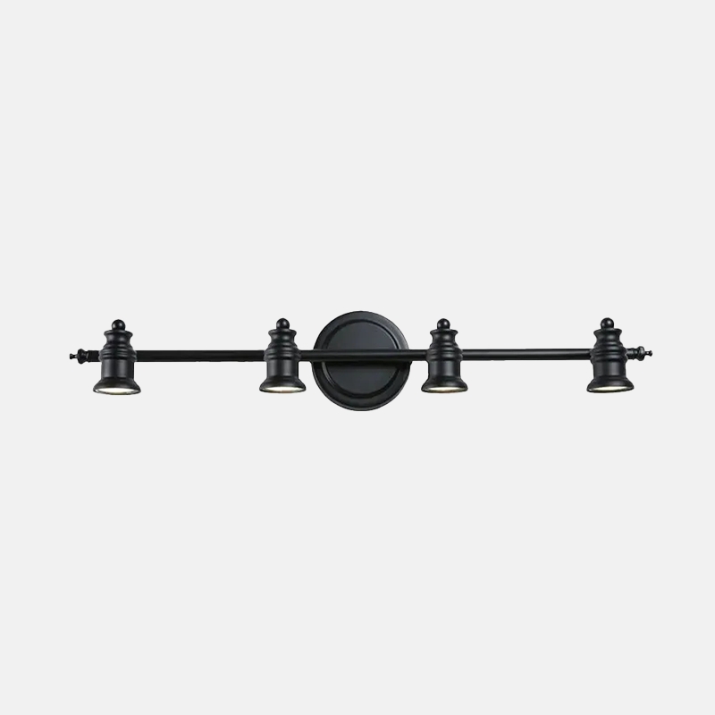 Modern Riofu Metal Linear Black Wall Lamp Bathroom 