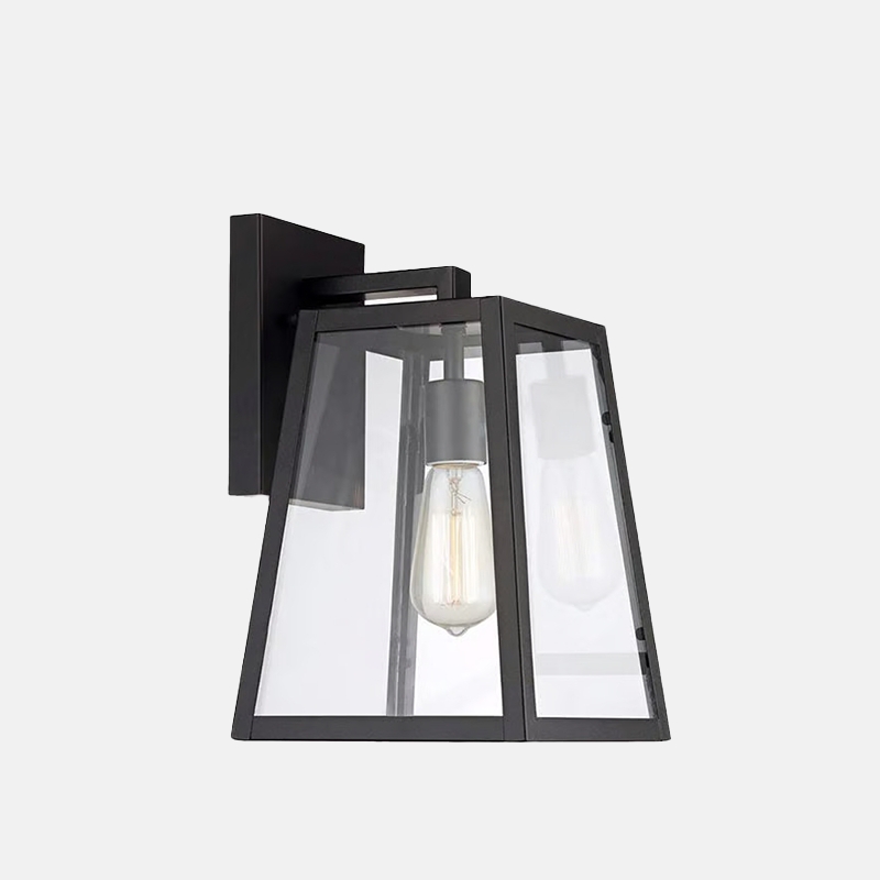 Minimalist Riofu Metal Geometric Black Wall Lamp Outdoor 